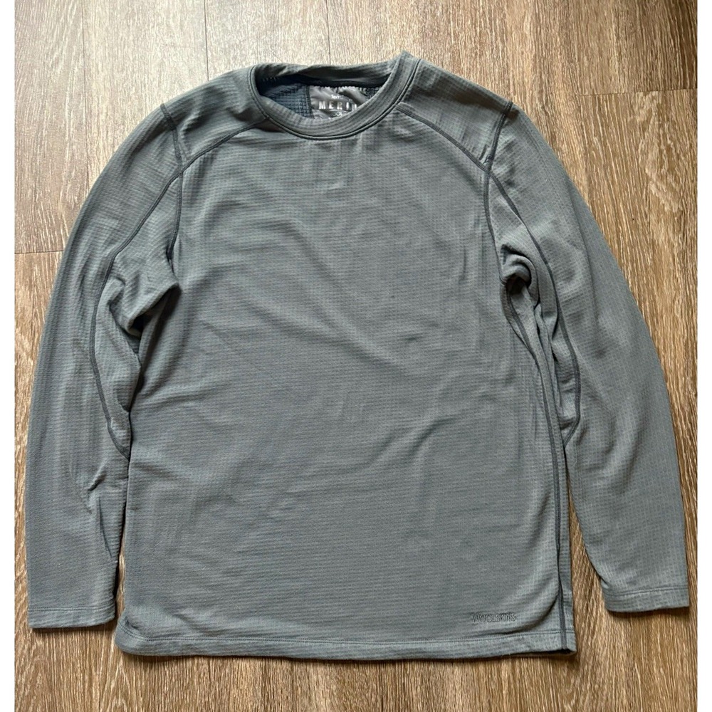 Terramar Merino Woolskins Men's Gray Merino Blend base layer  Long Sleeve M